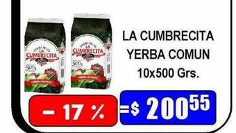 Dulcenter La cumbrecita yerba comun oferta