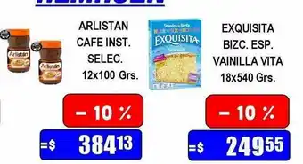 Dulcenter Arlistan café inst selec exquisita bizc esp vainilla vita oferta