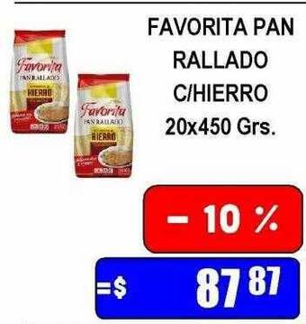 Dulcenter Favorita pan rallado c hierro oferta