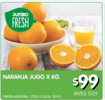Jumbo Naranja jugo x kg oferta