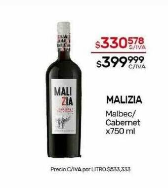 Nini Mayorista Malizia malbec cabernet oferta