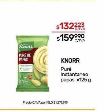 Nini Mayorista Knorr puré instantaneo papas oferta