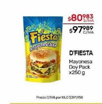 Nini Mayorista D'fiesta mayonesa doy pack oferta