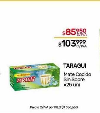 Nini Mayorista Taragui mate cocido sin sobre oferta
