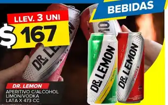Carrefour Maxi Dr. Lemon Aperitivo C/Alcohol Limon/Vodka Lata x 473 cc oferta