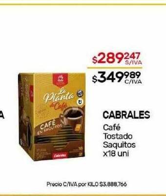 Nini Mayorista Cabrales café tostado saquitos oferta