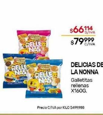 Nini Mayorista Delicias de la nonna galletitas rellenas oferta