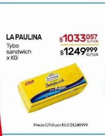Nini Mayorista La paulina tybo sandwich oferta