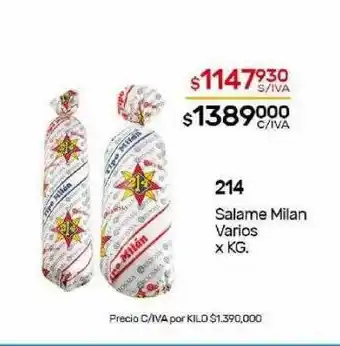 Nini Mayorista 214 salame milan varios oferta