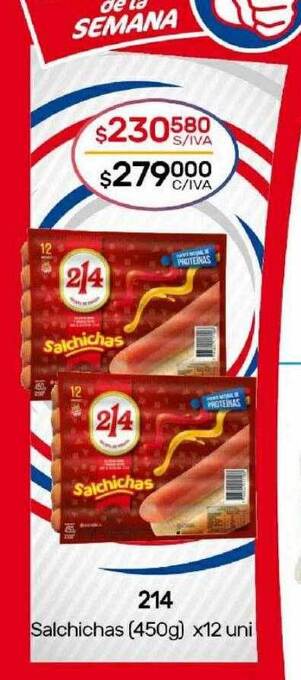 Nini Mayorista 214 salchichas oferta