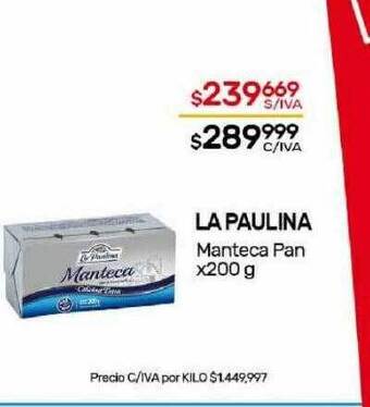 Nini Mayorista La paulina manteca pan oferta