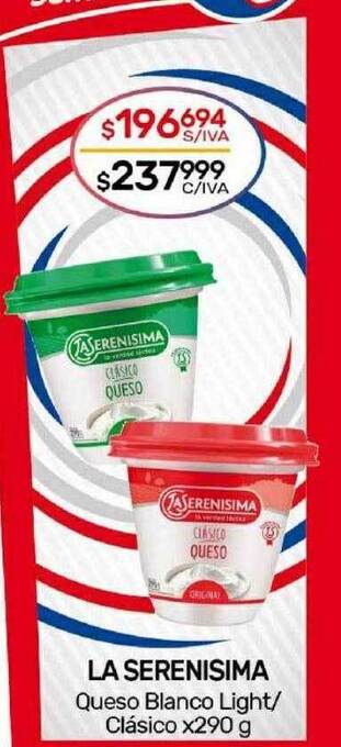 Nini Mayorista La serenisima queso blanco light clasico oferta