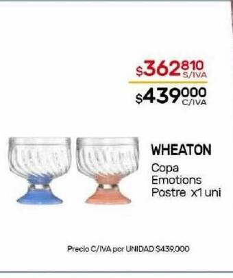Wheaton copa emotions postre