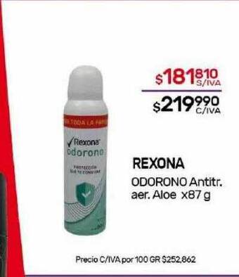 Nini Mayorista Rexona odorono antitr aer aloe oferta