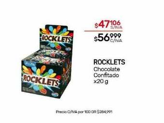 Nini Mayorista Rocklets chocolate confitado oferta