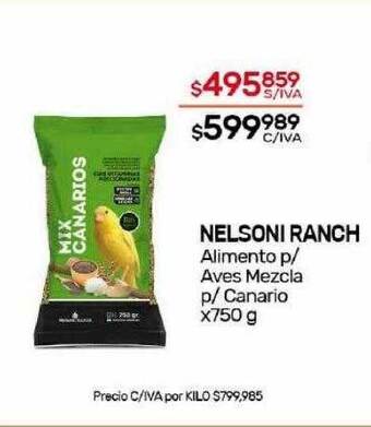 Nini Mayorista Nelsoni ranch alimento p aves mezcla p canario oferta