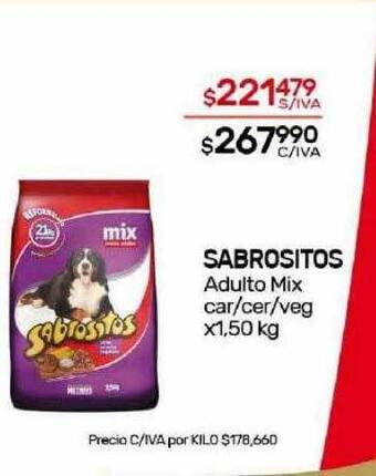 Nini Mayorista Sabrositos adulto mix car cer veg oferta