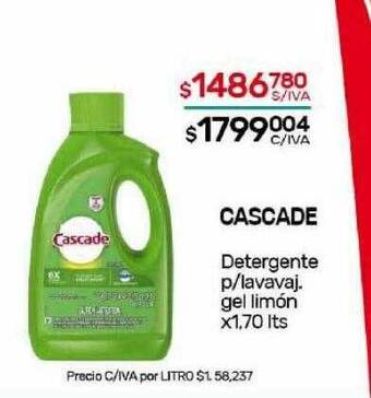Nini Mayorista Cascade detergente p lavavaj gel limón oferta