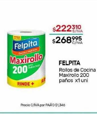 Nini Mayorista Felpita rollos de cocina maxirollo 200 paños oferta