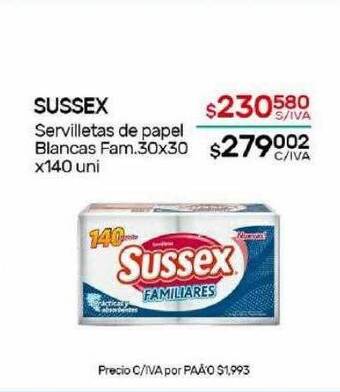 Nini Mayorista Sussex servilletas de papel blancas fam 30x30 oferta