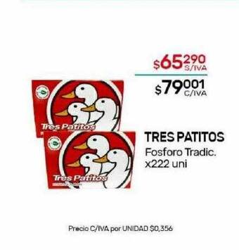 Nini Mayorista Tres patitos fosforo tradic oferta