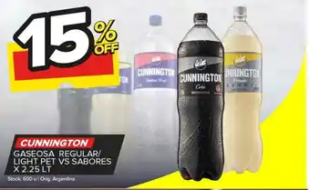 Carrefour Maxi Cunnington Gaseosa Regular Light Pet Vs Sabores x 2.25 LT oferta