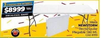 Diarco Mesa newstorm rectangular plegable oferta