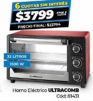 Diarco Horno eléctrico ultracomb oferta