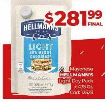 Diarco Mayonesa hellmann's light doy pack oferta