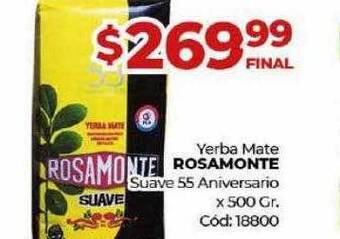 Diarco Yerba mate rosamonte suave 55 aniversario oferta