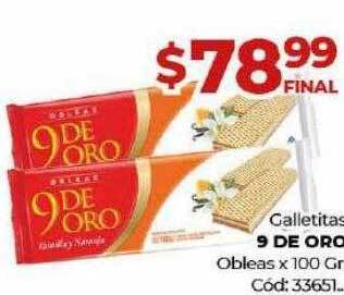 Diarco Galletitas 9 de oro obleas oferta
