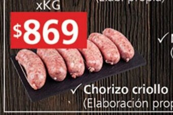 Supermercados Aiello Chorizo Criollo oferta