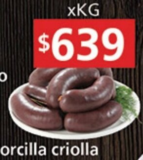 Supermercados Aiello Morcilla Criolla oferta