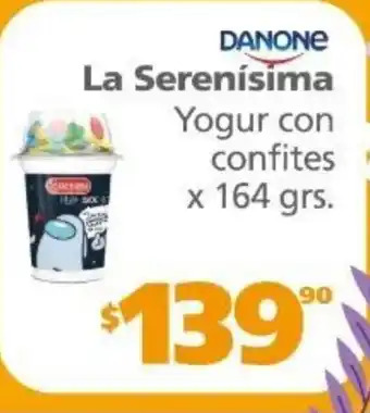 Actual Supermercados Danone La Serenísima Yogur Con Confites x 164 grs oferta