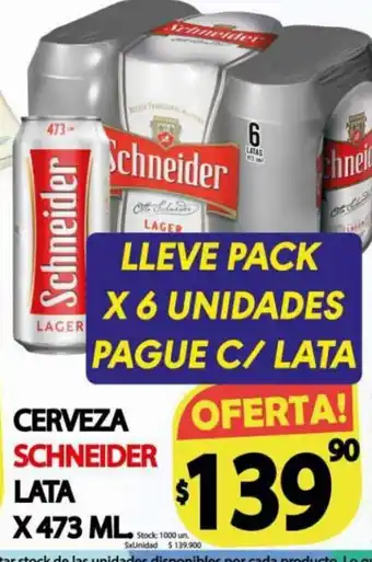 Supermercados Becerra Cerveza Schneider oferta