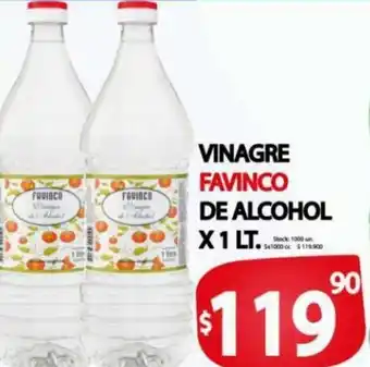 Supermercados Becerra Vinagre Favinco De Alcohol x 1 Lt. oferta