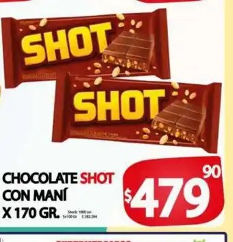 Supermercados Becerra Chocolate Shot Con Maní x 170 gr oferta