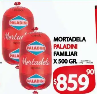 Supermercados Becerra Mortadela Paladini x 500 gr oferta