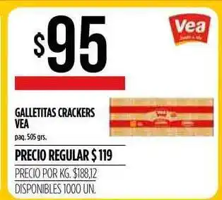 Supermercados Vea Vea Galletitas Crackers 505grs oferta