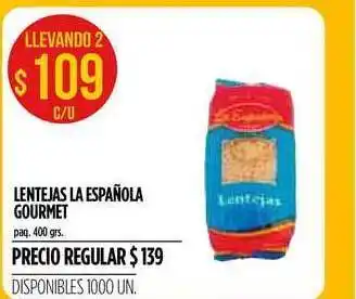 Supermercados Vea Gourmet Lentejas La Española 400grs oferta