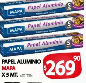 Supermercados Becerra Papel Aluminio Mapa oferta
