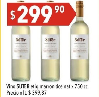 Hergo Vino Suter Etiq Marron dce Nat x 750 cc oferta