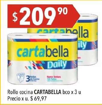 Hergo Rollo Cocina Cartabella bco x 3 u oferta