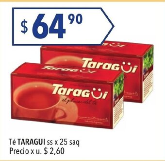 Hergo Té Taragui ss x 25 saq oferta