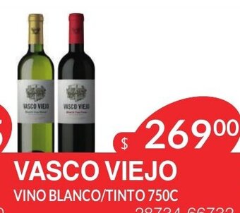 Masivos Vasco Viejo Vino Blanco/Tinto 750c oferta