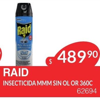 Masivos Raid Insecticida MMM Sin ol Or 360c oferta