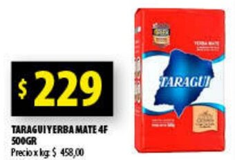 Punto Mayorista Taragui Yerba Mate 4F 500gr oferta