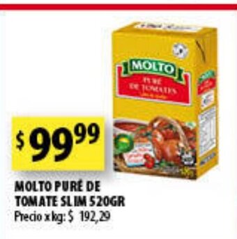 Punto Mayorista Molto Puré de Tomate Slim 520gr oferta