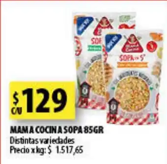 Punto Mayorista Mama Cocina Sopa 85gr oferta
