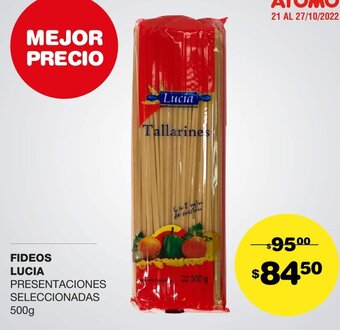 Atomo Conviene Fideos Lucia oferta